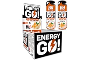 BEVERLY NUTRITION Beverly Energy Go | Gel Energético | Estuche de 12 geles de 73 gr cada uno | Delicioso sabor | Aumento de fuerza y resistencia antes y durante el ejercicio. (NARANJA)