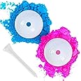 SYOSI Gender Reveal Golf Balls, One Pink, One Blue + Wooden Tee Included, Best Gift for Expecting Parents