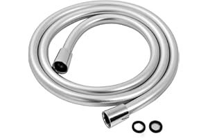 LEEFE PVC Smooth Shower Hose Flexible Anti-Kink Handheld Shower Head Hose with Brass Connections 1.5M / 59 Inch