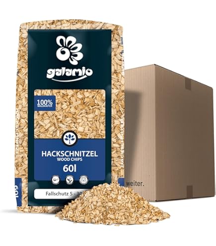 Hackschnitzel Aus Naturholz 80L - Grobe Holzspäne Für Garten, Beet & Spielplatz | Unbehandelt & Made In Germany | Ideal Als Mulch & Einstreu