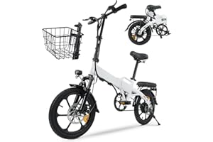 ‎FINBIKE Finbike E-Bike Klappbar,16 Zoll Elektrofahrrad 7.8Ah Akku Diebstahlschutz,E-Faltrad mit 2.6H Schnellladung,250W Motor,3 Fahrmodi,Sitzhöhe Verstellbar,Reichweite Max 55Km,Falt-Pedelec für Herren Damen