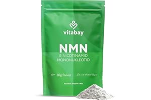 ‎VITABAY Vitabay NMN Pulver I Nicotinamid-Mononukleotid aus pharmazeutischer Forschungsqualität I NMN Nicotinamide Mononucleotide mit 99,9% Reinheit I Hochdosiert, hochwertig & laborgeprüft