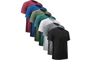 YOIOWVY Sport T Shirts Herren 1/3/5/7Per Pack Kurzarm Herren Atmungsaktiv Funktionsshirt Schnelltrocknend Sportshirts Running Gym Shirts