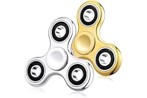 GIGILLI Fidget Spinner 2 Pack, Giocattoli Sensoriali Fidget per Bambini Adulti, Cool Fidget Spinner placcati per ADHD