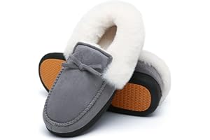 Mishansha Chaussons Femme Hiver Chaud Fourrés Pantoufles Mousse Mémoire Gr.36-43