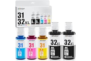 Osinkjet Druckertinte 31 32XL Kompatibel für HP Smart Tank 5105 7005 7305 5100 5106 5108, Tinte 31 32 XL für Smart Tank 7005 7605 7006 7306 455 515 519 530 558 559 570 655 670 750 790 Drucker