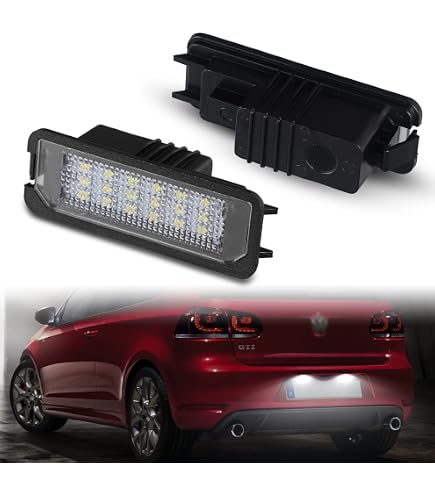 2 X Feux De Plaque D'immatriculation LED Pour Renault - Compatibles Clio 3/4, Mégane 2/3, Twingo 2, Etc.