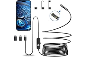 Okaywork Caméra Endoscope 8 LED - Téléphone Portable Étanche IP67