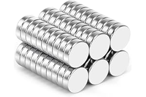 Magneti al neodimio, Wukong 64 Pezzo Magneti forti neodimio potente magnete calamita super forte da parete per Frigorifero, Calamite per Lavagna, Forte Presa Magnetica,10 mm X 3mm