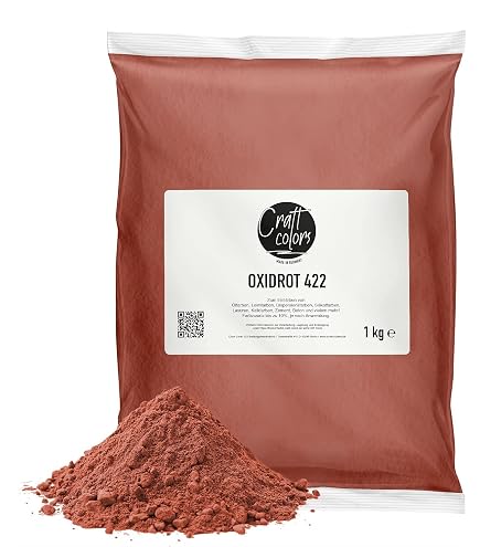 Goodtake Betonfarbpigment Ziegelrot – Eisenoxid-Pulver Für Beton, Zement & Mörtel, 0,9 Kg