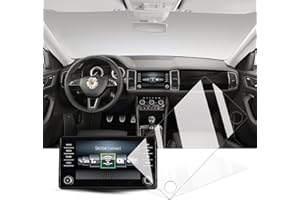 BIXUAN Protector de pantalla de 8 pulgadas para Skoda Karoq/Kodiaq RS Bolero 2017-2022 2023 Navi Navigation Protector de Pantalla GPS Transparente 9H Tempered Glass Protección Anti Huella