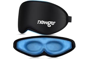 ‎NEWGO NEWGO Augenmaske Kühlende, Augenmaske Gel 3D kühlende Gesichtsmaske für Migräne, Kopfschmerzen, geschwollene, müde Augen, dunkle Augenringe, Sinus Schmerzen, Eis feste Gel-Augenmaske