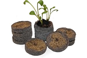 GROWEASY Plant Starter Pellets Pack of 24 Each 41mm | Grow Your Own Vegetables, Herbs and Flowers from Seed | Easy Propagation | Dry Compressed Compost wrapped Plant Based PLA