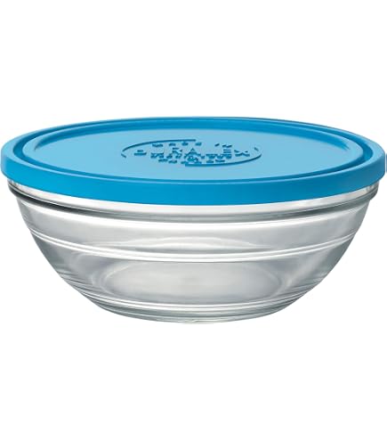 DURALEX SET 5PCS LYS CARRE AVEC COUVERCLE BLEU 9/11/14/17/20CM