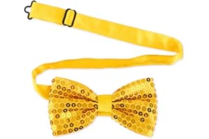 Lusofie Cekinowe muszki dla mężczyzn regulowana długość muszka