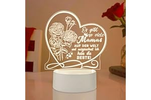 ‎WEEYIN weeyin Geschenke für Mama, Muttertagsgeschenke für Mama, Personalisierte LED Nachtlicht mit Dankeschön Beste Mütter, Geschenk Muttertag, Geburtstagsgeschenk für Mama, Geschenke für Weihnachten