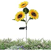 Solar Bah&ccedil;e Işıkları G&uuml;neş Enerjili Ay&ccedil;i&ccedil;eği LED Aydınlatma 3 Yapraklı,solar Sunflower Lights(2 Adet)