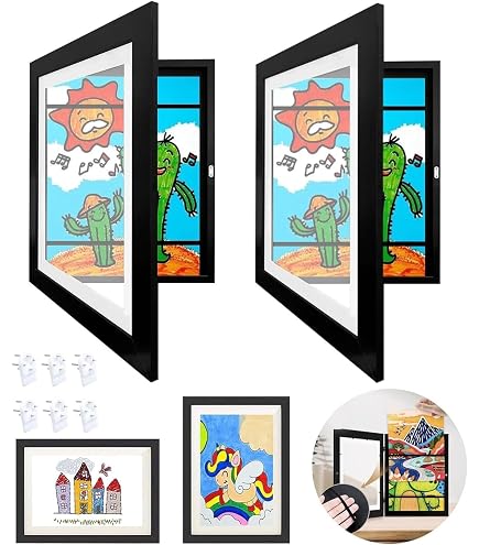 BUDYX. Cadre photo A4 pour enfants, ouverture et fermeture magnétique
