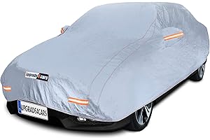 ‎UPGRADE4CARS Upgrade4cars Autoabdeckung Outdoor Vollgarage | Auto Abdeckplane Komplett für alle Jahreszeiten | Autoplane Universal | Pkw Größe: M 431 * 165 * 120 cm