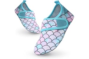 Decorie Wasserschuhe Kinder Badeschuhe Mädchen Jungen rutschfeste Schwimmschuhe Kinder Aquaschuhe Schnell Trocknend Strandschuhe Kinder Barfußschuhe für Beach Pool