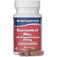 Resveratrol Capsules with Grapeseed Extract & Green Tea | Potent Formula with Vitamin C & Thiamin | Vegan & Vegetarian Friendly | 60 Capsules = 2 Months' Supply | Manufactured in The UK