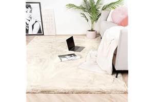 ‎FRAAI | HOME & LIVING FRAAI Hochflor Teppich - Comfy Supreme Creme 160x230cm - Shaggy, Einfarbig - Modern, Skandinavisch - Wohnzimmer, Esszimmer, Schlafzimmer - Fellteppich - Rug