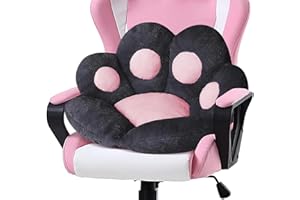 LANPEW Poduszka, poduszka kocia łapa urocza poduszka na krzesło poduszka do siedzenia leniwa sofa dekoracja na zewnątrz ciepła poduszka podłogowa przyjazna dla skóry ciepła mata (czarna, 60 x 60 cm)