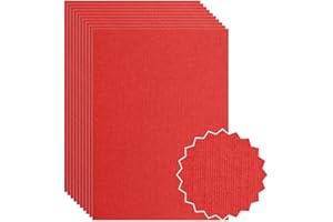 ASENME Cartulina con textura A3-250 gramos-color rojo Cartulinas texturizadas (A3 / 8 Unidades, Rojo 1)