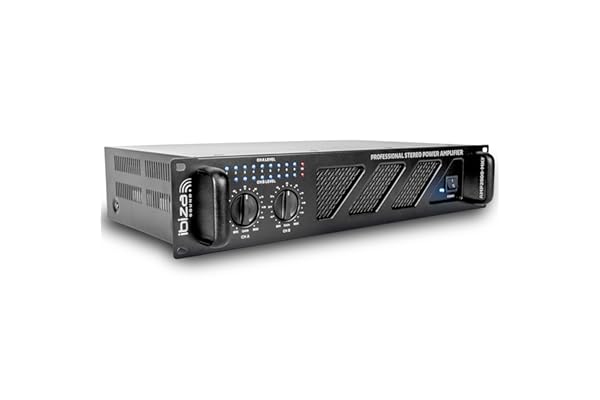 Ibiza AMP2000-MKII Amplificateur Sono Professionnel 2x1500W – Amplificateur de Puissance Stéréo Rackable 19” avec Entrées XLR/Jack, Sorties Speakon/Bornier et Protection Électronique