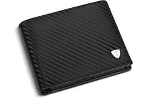 TEEHON Geldbörse Herren mit Münzfach & RFID Schutz, Geräumiges Portmonnee Heren Valentinstag für Männer, Geldbeutel Portmonaise inkl Geschenkbox, Querformat (Carbon)
