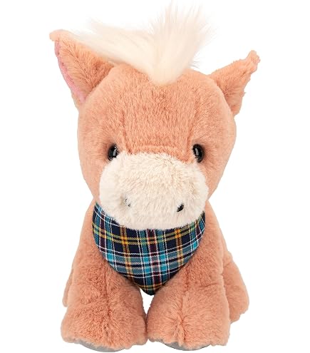 Depesche 12457 Snukis - Peluche a forma di cavallo Bella con morbida pelliccia di colore beige, ca. 18 cm