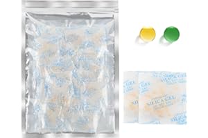 Boadw 10 g x 30 bolsas de gel de sílice de grado alimenticio, centro seco con perlas de naranja, indicador de humedad, desecante para eliminar la humedad
