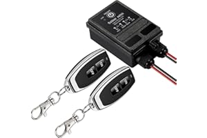 ZHOFONET IP65 Impermeabile Commutateur a Distance sans fil,DC 12V/24V/48V/72V RF Commutateur à Telecommande,40A relais avec 328ft de long rayon