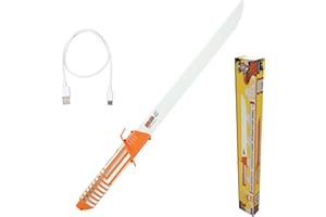 Lexibook, Naruto, Spada Naruto interattiva che reagisce ai movimenti, 4 modalità di luce, Si illumina in 8 colori, Effetti sonori di combattimento, Batteria ricaricabile, RP20NA