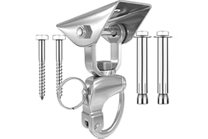 Senshi Japan Halterung Deckenbügel Edelstahl Anti Rost 360 Boxsack Aufhängung Deckenhaken Speedball Deckenhalterung - Wand- und Deckenhalterung für schwere Boxsäcke Muay Thai - Hält bis zu einer halben Tonne