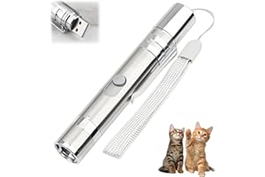 OIHCAZ Interactive Cat Toys, 7 in 1 Function LED Light Pen for Cats, USB Rechargeable Pointer Toys for Pet Indoor Chaser Exercise Training Practice