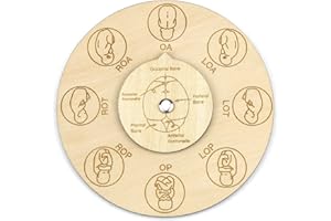 free-space Fötales Positionswerkzeug der Hebamme, geschnitztes fetales Positionsrad aus Holz für studentische Hebammenärztin Doula