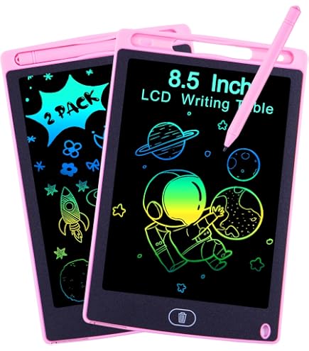 Lot De 4 Ardoises Magiques LCD Pour Enfants - Écran Sans Lumière Bleue, écologique, Ultra Léger | Cadeau Parfait Pour Dessin, écriture, Voyages - 14
