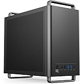NEWWAY 2025 - Portable Mini Tower PC Case - Compatible with Mini-ITX, ITX, Micro-ATX - Type C USB - 1 Fan Included 9mm 3 Pins