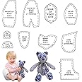 LINXINS Memory Bear Template Pattern, 10 Pcs 10 Inch Acrylic Memory Bear Sewing Pattern Ruler Set DIY Teddy Bear Patterns Sewing Decoration for Use in Quilt, Sewing and Craft Projects