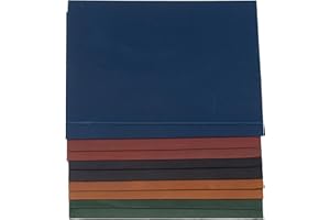 HAPPER STUDIO Rindsleder 1.6 mm Dick Pull-Up Crazy Horse Leder. Echtlederblätter für Basteln. (A6 (105 x 148mm), Mehrfarbig, 10)