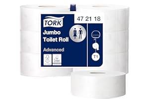 Tork Papier Toilette Jumbo blanc T1, Advanced, 2 plis, 6 x 380 mètres, 472118