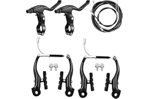 Hmfmdy Kit de frein de vélo, kit de frein pour la plupart des vélos, VTT, frein hybride universel avant et arrière, kit de leviers de câble d'étrier de frein, clé à vis multi-outils