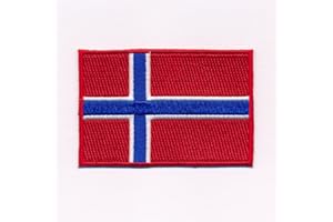 hegibaer 30 x 20 mm Königreich Norwegen Flagge Oslo Patch Aufnäher Aufbügler 0639 Mini