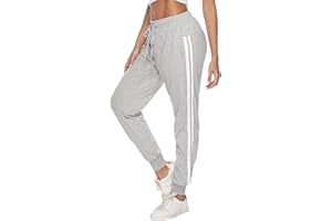 Ticioeke Pantaloni Tuta Donna Pantaloni Donna Estivi in Cotone Pantaloni Sportivi con Tasche Pantaloni Morbidi Leggeri Pantaloni Casual Donne Sciolto da Piede del Fascio