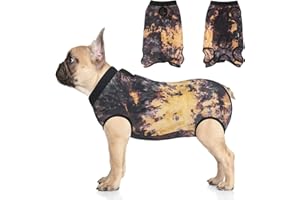 Jiupety Body Cane Post Operatorio Femmina Regolabile, Tuta per Prevenire La Leccata di Cani, Body Chirurgico Cane Femmina, Tie-Dye, M