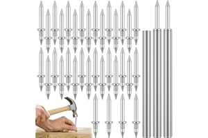 SKIWAX 300 Pièces Clous à Double Tête avec Clous à Double Tête Sans Soudure Clou Fileté pour Plinthes Sans Marques Vis de Sécurité Invisibles avec Clous à Double Tête