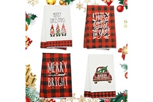 Gukasxi Bożonarodzeniowe ściereczki do naczyń, zestaw 3 ściereczek do naczyń, Boże Narodzenie, ręczniki kuchenne, bawełna, ściereczki z mikrofibry, ręczniki bożonarodzeniowe, 45 x 70 cm