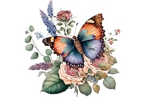 Traziewell Wall Stickers for Bedrooms Summer Garden Flower Wall Decals Butterflies Wall Sticker Living Room Home Office Wall Decor 0309