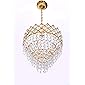 Cardio Lights Up Crystals, Round Shaped Hanging Small k-9 Crystals, LED Chandelier Ceiling Light Pendant